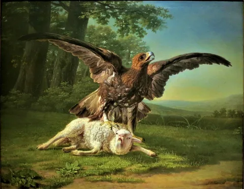 Jean Baptiste Berré, Eagle striving to catch a sheep