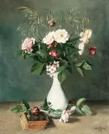 Cella Thoma, Flower still life with book