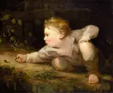 David Gilmour Blythe, Boy Playing Marbles