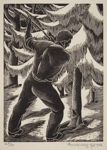 Arnold Wiltz, Untitled (Woodcutter)