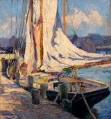 Bertha E. Perrie, Wharf Scene, Gloucester