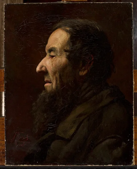 Jan Kauzik, Male portrait in profile, study