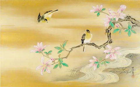 Kanō Tanshin, Wood Crackers and Magnolia