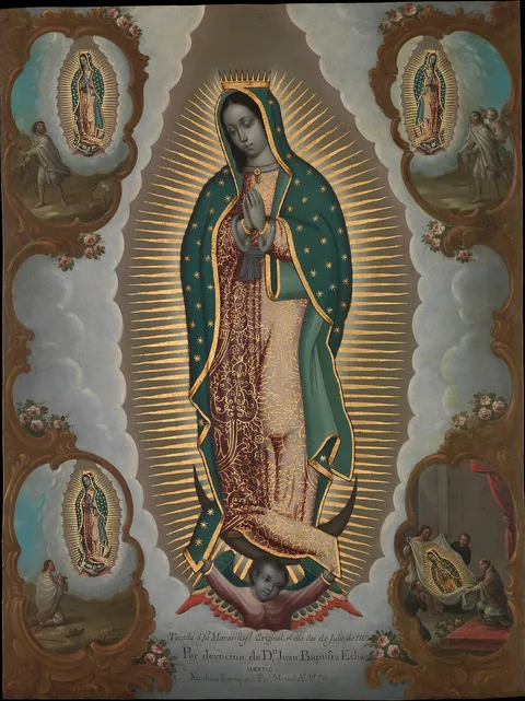Nicolás Enríquez, The Virgin of Guadalupe with the Four Apparitions