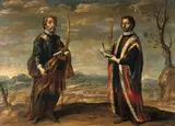 Andrés Pérez, Saint Cosmas and Saint Damian in a Landscape