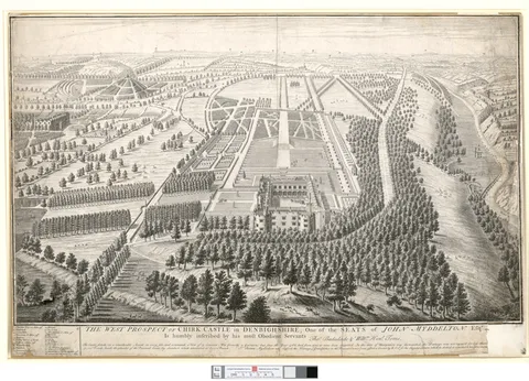William Henry Toms, The west prospect of Chirk Castle in Denbighshire, one of the seats of John Myddelton Esqr