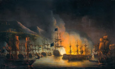 Martinus Schouman, Bombardment of Algiers, in Support of the Ultimatum to Release White Slaves, 26-27 August 1816