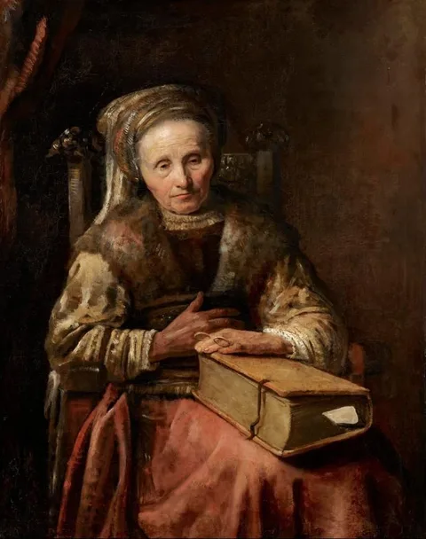 Karel van der Pluym, Old Woman with a Book