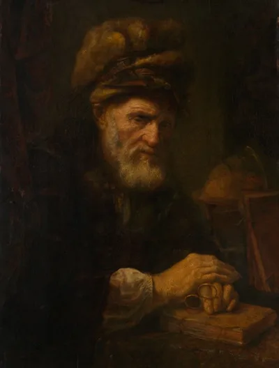 Karel van der Pluym, An Old Man in a Fur Cap