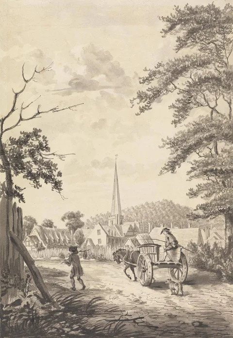 John James Barralet, Ledbury Church and Village, Herefordshire
