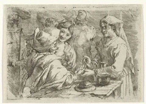 Jan van Ossenbeeck, Waarzegster met een klant