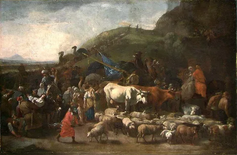 Jan van Ossenbeeck, A Caravan robbed by Tartars