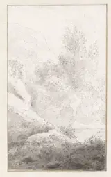 Jan Vincentsz van der Vinne, Bergachtig landschap met bomen