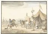 Jan Vincentsz van der Vinne, Legerkamp met ruiters