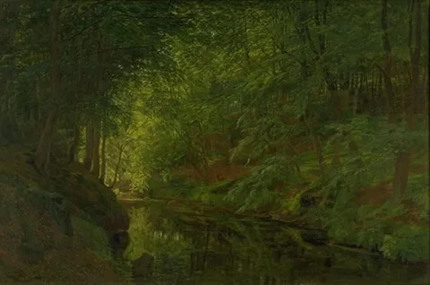 Godtfred Rump, A Brook in Sæbygaard Wood, Vendsyssel, Jutland