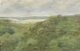 Hans Gyde Petersen, A landscape with cows.