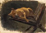 Karl Georg Arsenius, Dog, Lying Down