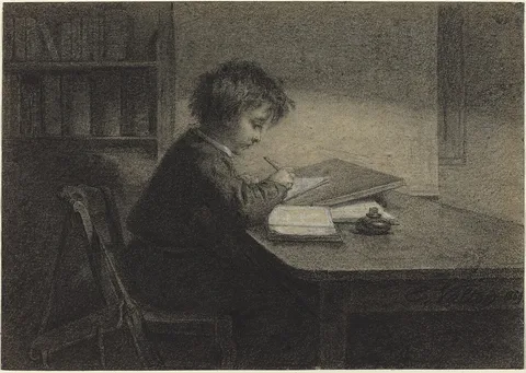 Edmond Eugène Valton, The Scholar