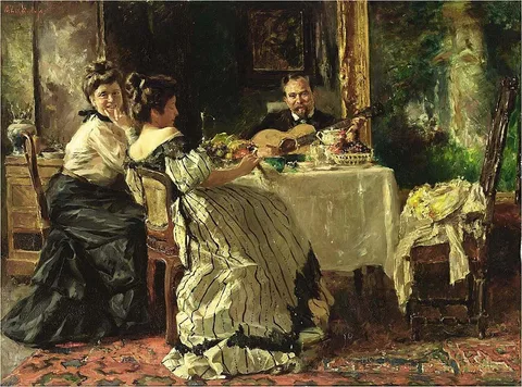 Albert Roelofs, Jolly time in the studio (The sold painting)