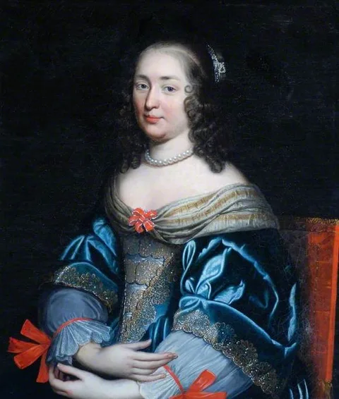 Charles Beaubrun, Portrait of a Lady in Blue and Gold
