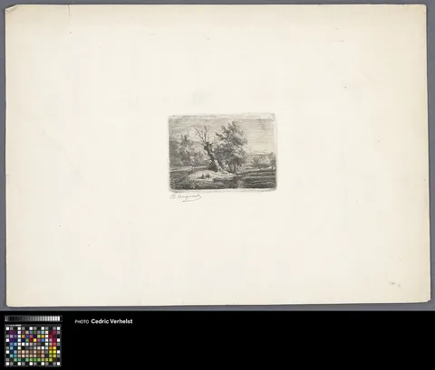 Ildephonse Stocquart, Landscape with three persons