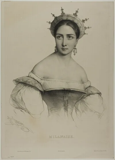 Henri Grevedon, Portrait of a Milanese Woman