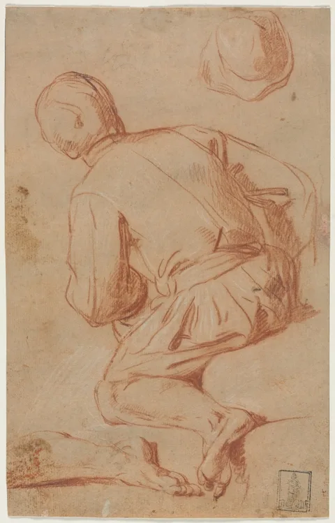 Carlo Donelli, Rear View of Seated Man