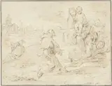 Raymond de Lafage, Heilige Antonius van Padua knielend in een landschap