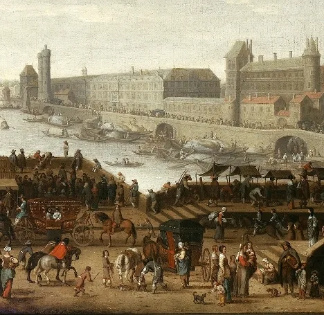 Jean Petit, View of Pont Neuf in Paris
