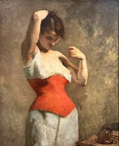 Adrien de Witte, Femme au corset rouge