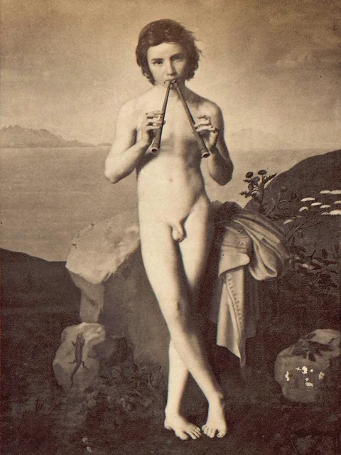 Jean-Baptiste Poncet, A young flute player by the sea