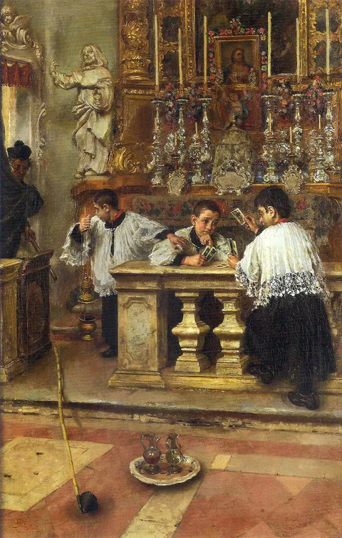 Anselmo Gianfanti, Mischief of altar boys