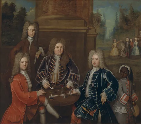 John Verelst, Elihu Yale with Members of his Family and an Enslaved Child
