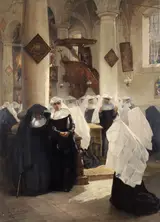 Louis Tytgadt, After Mass in the Church of the Onze-Lieve-Vrouw Ter Hoye Beguinage in Ghent