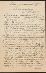 Arnold Hendrik Koning, Brief aan Philip Zilcken