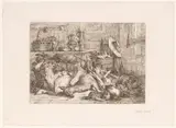 Lucas Victor Schaefels, Stilleven met wild, fruit en vaatwerk