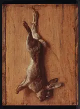 Jacques Charles Oudry, Trompe l'oeil with dead hare.