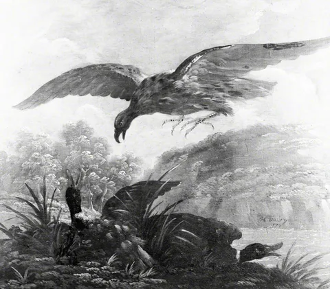Jacques Charles Oudry, An Eagle Attacking Two Ducks