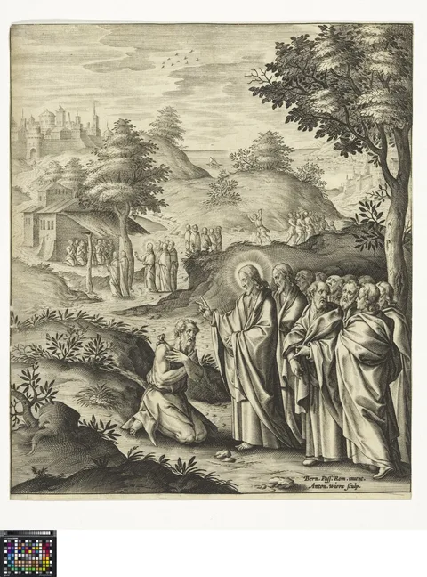 Anton Wierix II, Christus healing the leper