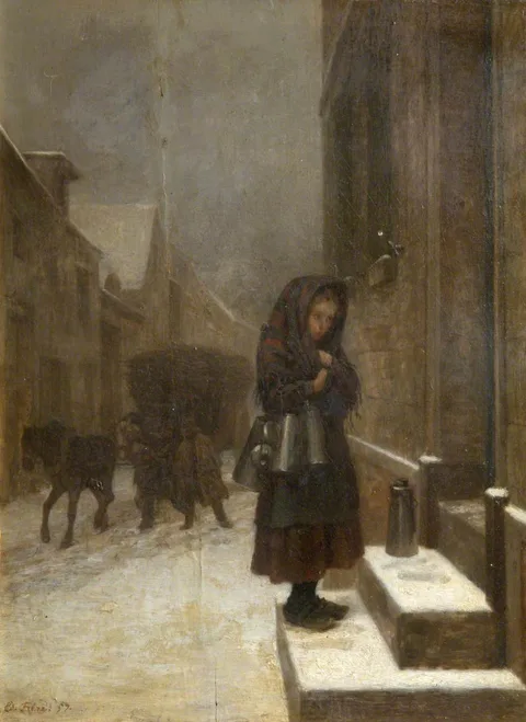 Charles Edouard Frère, The Little Milkmaid
