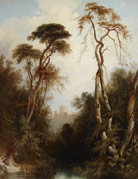 Anne Nasmyth, View of Windsor Castle seen through Trees