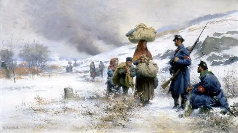 Auguste Bachelin, The refugees