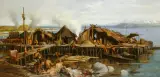 Auguste Bachelin, Idealised vision of a lakeside village