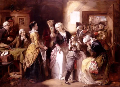 Thomas Falcon Marshall, The arrest of Louis XVI and his family at the house of the registrar of passports, at Varennes in June, 1791