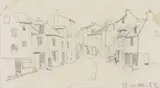 Adolphe Hervier, Straat in een Frans stadje