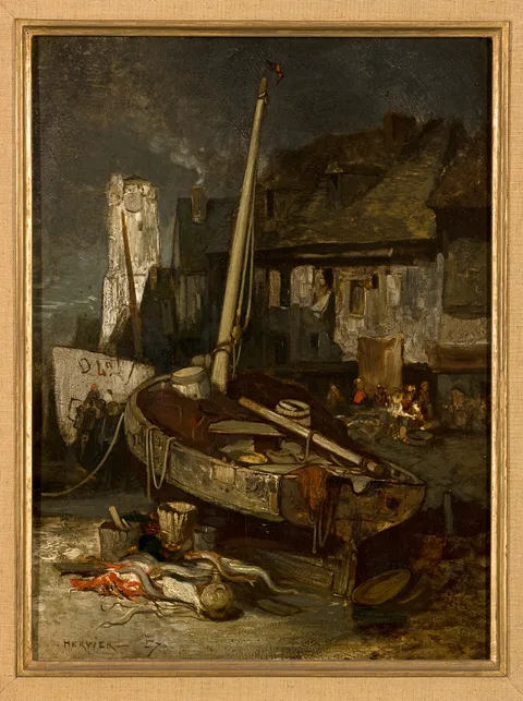 Adolphe Hervier, Beached boat