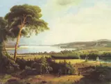 Johann Heinrich Hintze, Potsdam, Ansicht mit Caputh vom Krähenberg aus