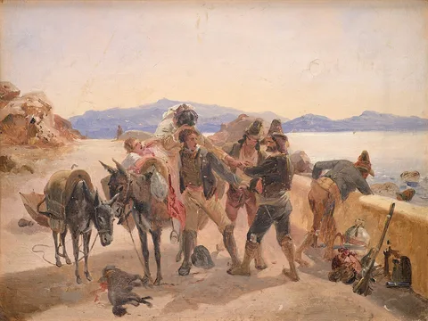 Johann Baptist Kirner, Robbers Attacking Travellers