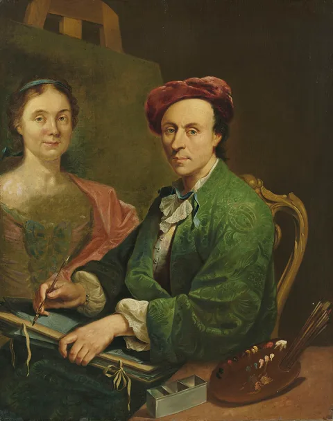 Anton Tischbein, Self-portrait at the Easel