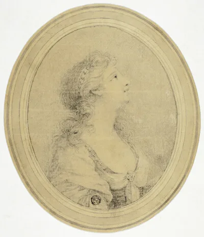 Peltro William Tomkins, Half-Length Portrait of Woman in Profile, Facing Right